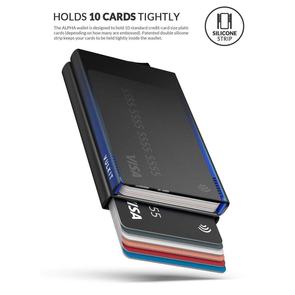 8459 Pop Up Card Holder Minimalist Card Case RFID Blocking 2 Double Slim - Picture 4 of 6